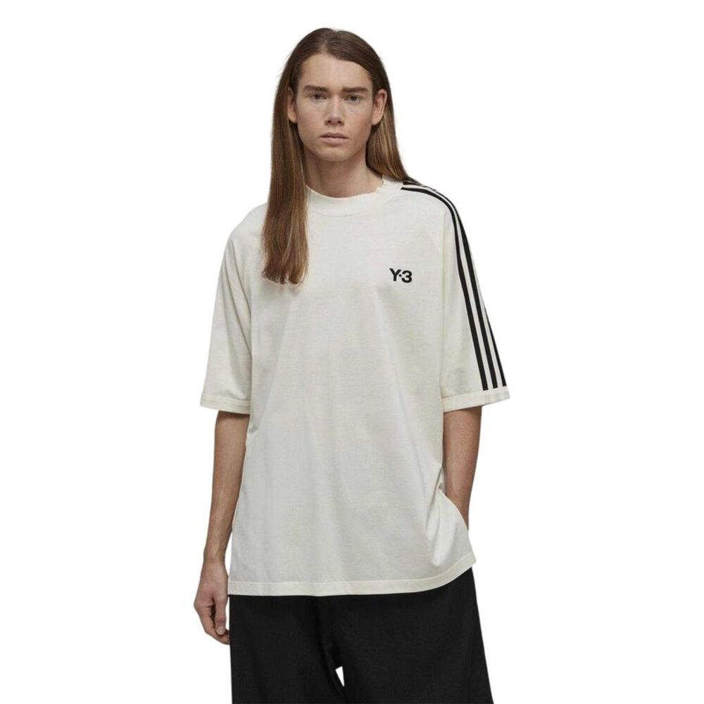 Y-3 Mens Adidas T-Shirt / White/Black